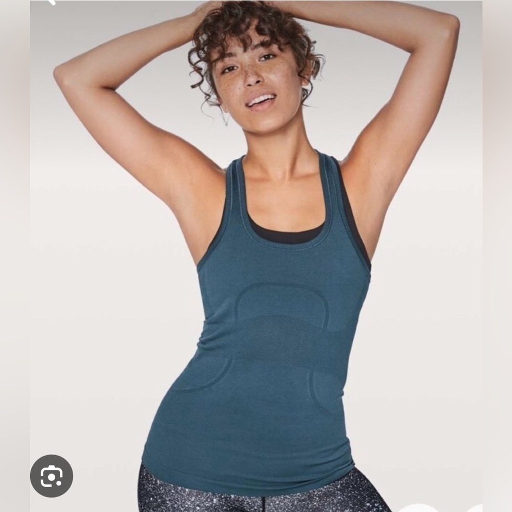 lululemon athletica Tank Top Size S Blue Racerback